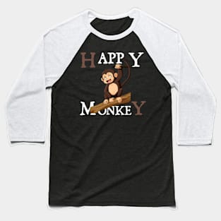 Happy Monkey Baseball T-Shirt